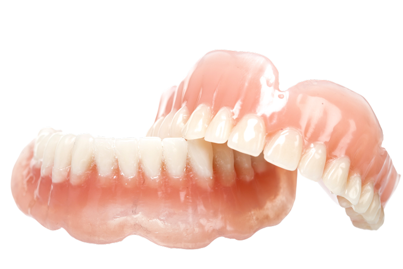 full dentures set, similar to immediate dentures.